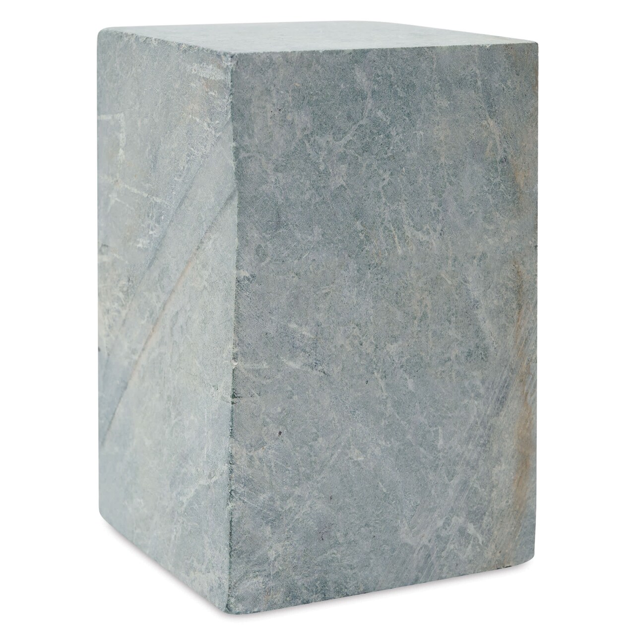 Gian Carlo Stoneworks Green Indian Soapstone Block - 10 lb, 6-1/2" x 4" x 4"